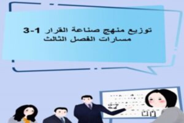 توزيع منهج صناعة القرار 1-3 مسارات الفصل الثالث