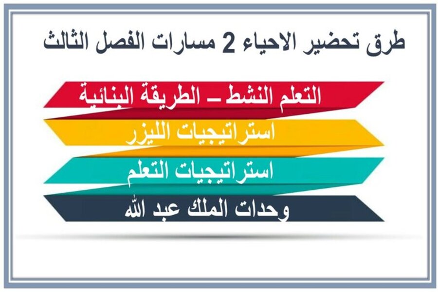 كتاب الاحياء 2 مسارات الفصل الثالث 