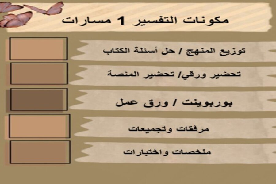 كتاب التفسير 1 مسارات الفصل الثالث