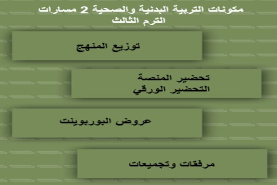 كتاب مادة التربية الصحية والبدنية 2 مسارات الفصل الثالث