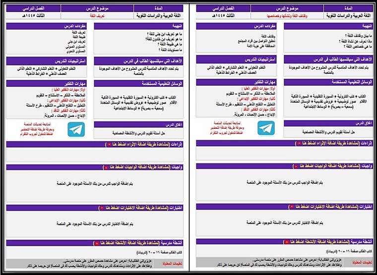 تحضير منصة مدرستي لمادة الدراسات اللغوية مسارات الفصل الثالث تحضير منصة مدرستي لمادة الدراسات اللغوية مسارات الفصل الثالث