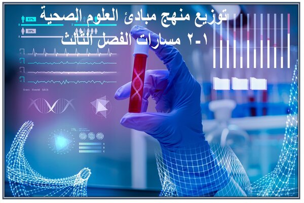 توزيع منهج مبادئ العلوم الصحية 1-2 مسارات الفصل الثالث