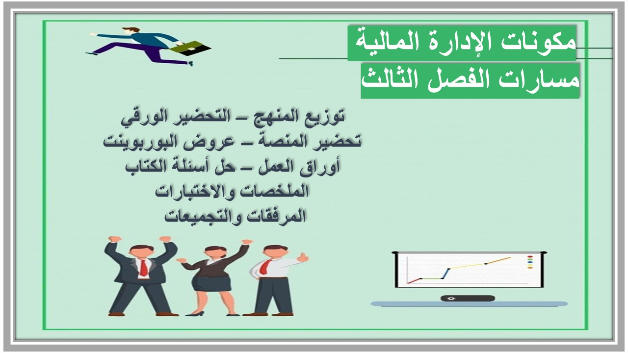 حل أسئلة الإدارة المالية مسارات الفصل الثالث حل أسئلة الإدارة المالية مسارات الفصل الثالث