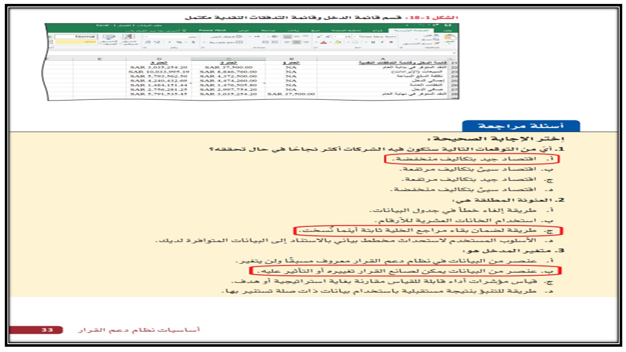 حل أسئلة صناعة القرار 1-3 مسارات الفصل الثالث حل أسئلة صناعة القرار 1-3 مسارات الفصل الثالث