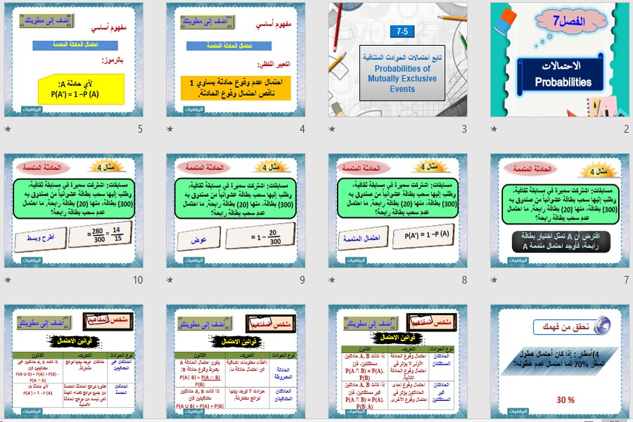 ملخص رياضيات 2 مسارات الفصل الثالث ملخص رياضيات 2 مسارات الفصل الثالث