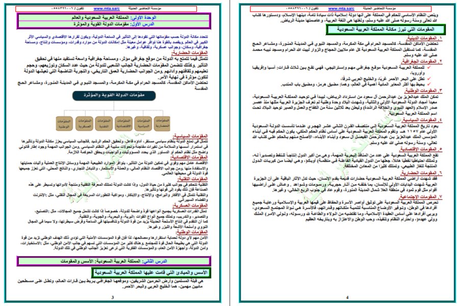 ملخص مادة الدراسات الاجتماعية مسارات الفصل الثالث  