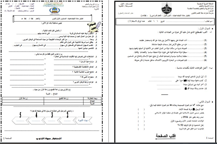 ملخص مادة الدراسات الاجتماعية مسارات الفصل الثالث  