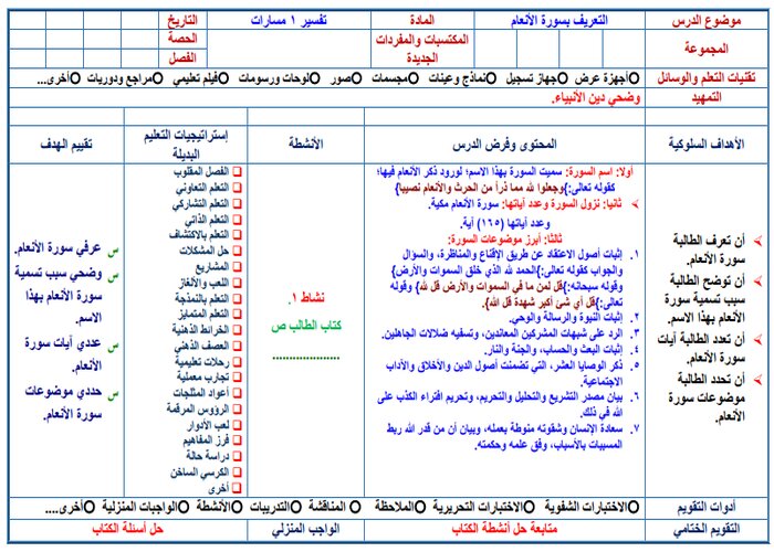 مهارات التفكير مادة التفسير 1 مسارات الفصل الثالث