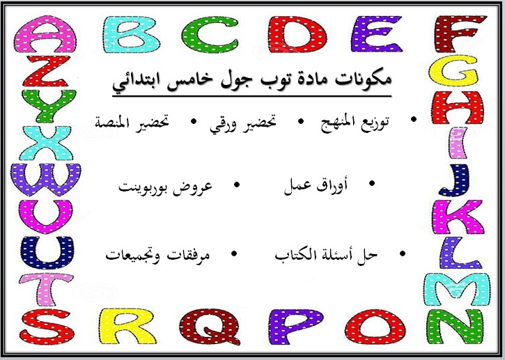 اثراءات مادة Top Goal 1 الصف الخامس الابتدائي الفصل الدراسي الاول