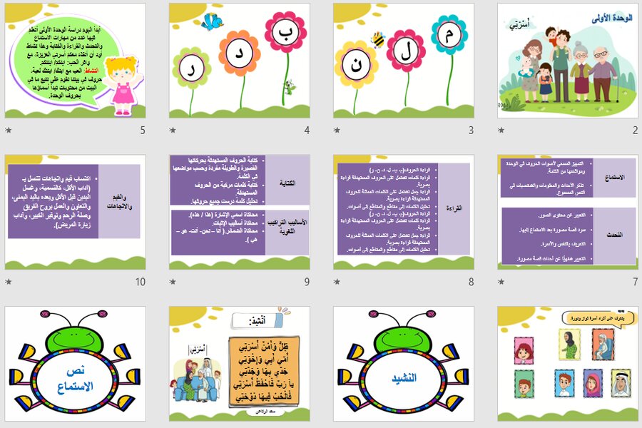 حل أسئلة مادة لغتي أول ابتدائي فصل أول 