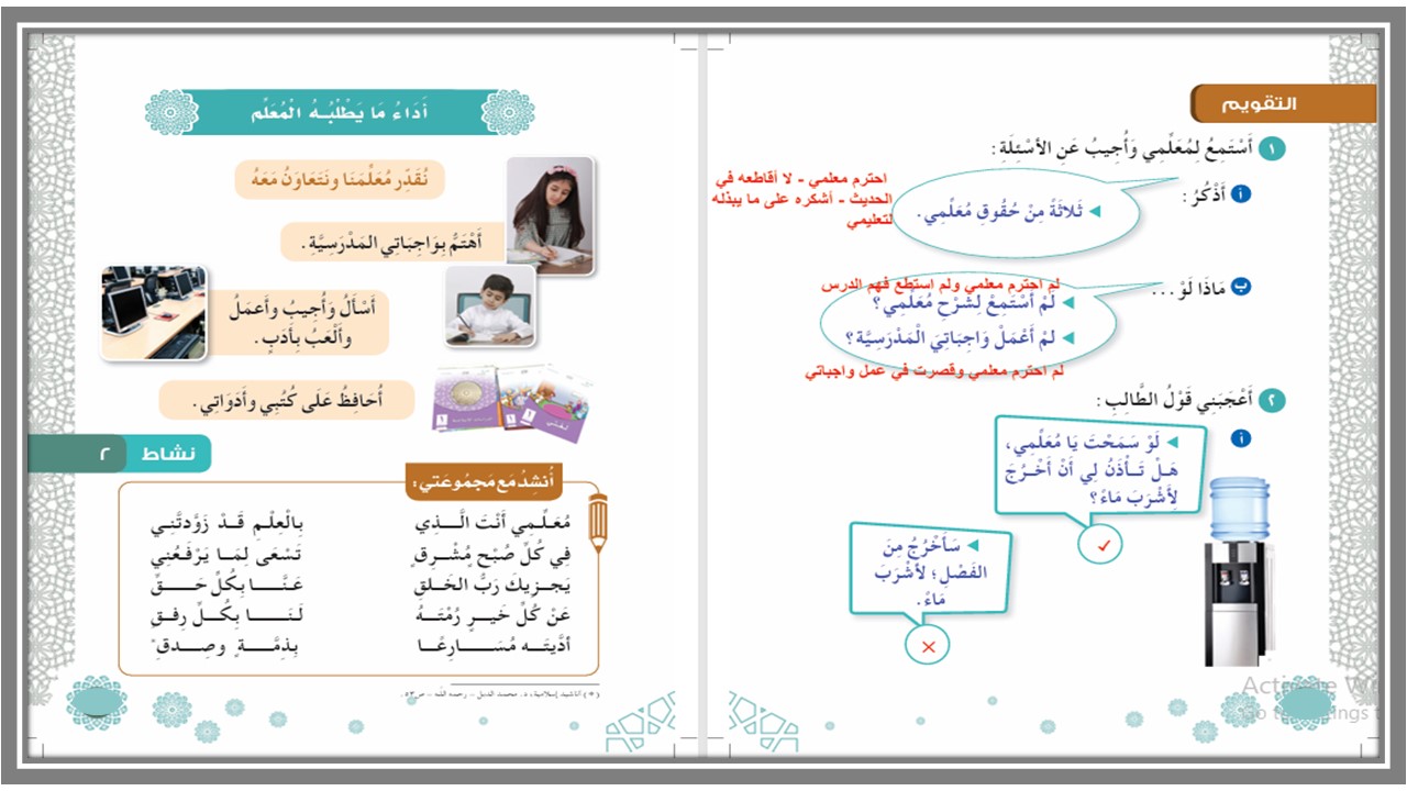 خطة التعلم الأسبوعية القرآن الكريم والدراسات الإسلامية أول ابتدائي الترم الثاني 