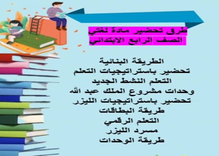 خطة التعلم الأسبوعية اللغة العربية صف رابع ابتدائي الترم الثاني
