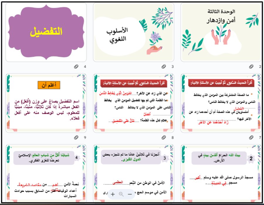 خطة التعليم الأسبوعية لغتي ثالث متوسط الترم الثاني