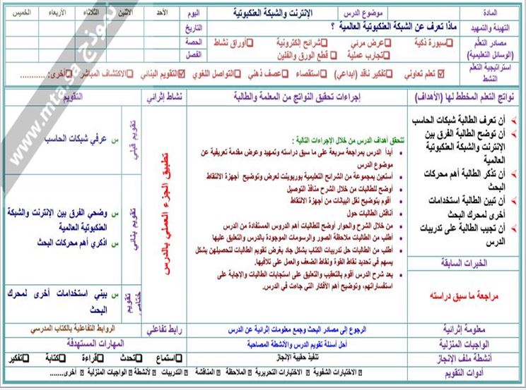تحضير مادة المهارات الرقمية الصف الخامس الفصل الدراسي الثاني