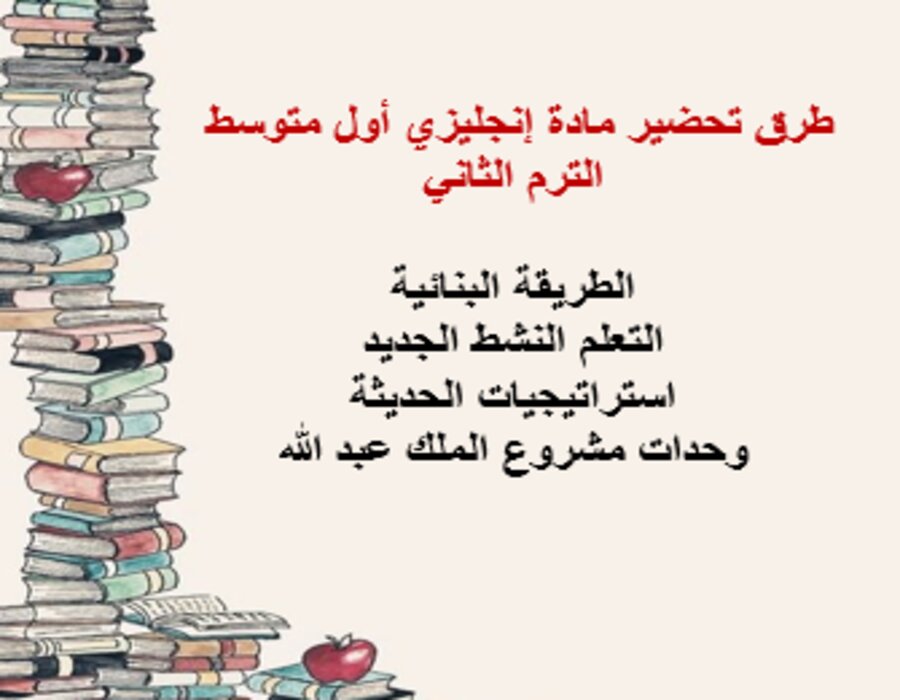 خطة التعلم الأسبوعية إنجليزي أول متوسط الترم الثاني