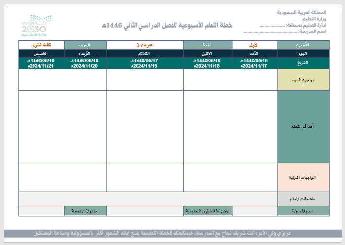 خطة التعلم الأسبوعية فيزياء 3 ثالث ثانوي مسارات الترم الثاني خطة التعلم الأسبوعية فيزياء 3 ثالث ثانوي مسارات الترم الثاني
