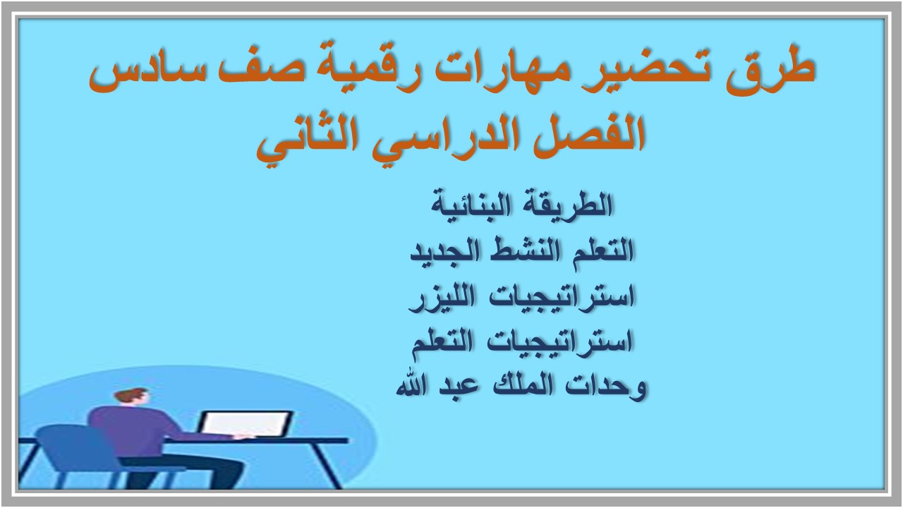 بوربوينت مهارات رقمية صف سادس الفصل الدراسي الثاني 