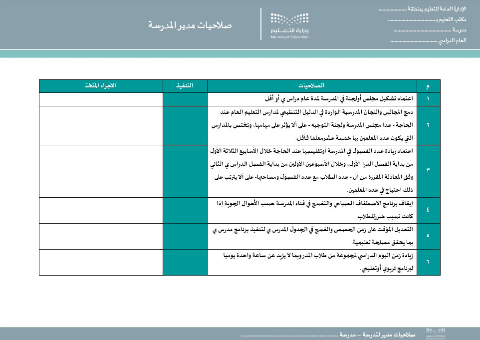 حقيبة مدير المدرسة