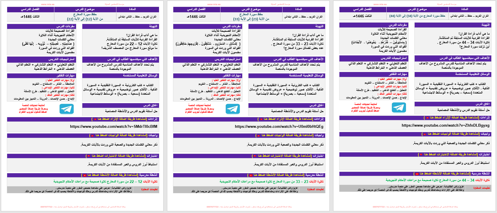 مواد تحفيظ القرآن
