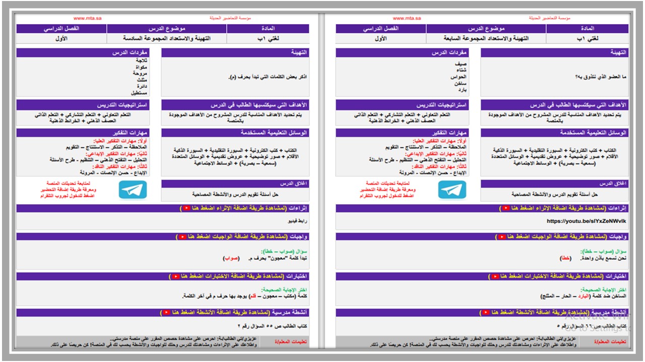 بوربوينت مادة لغتي أول ابتدائي فصل أول