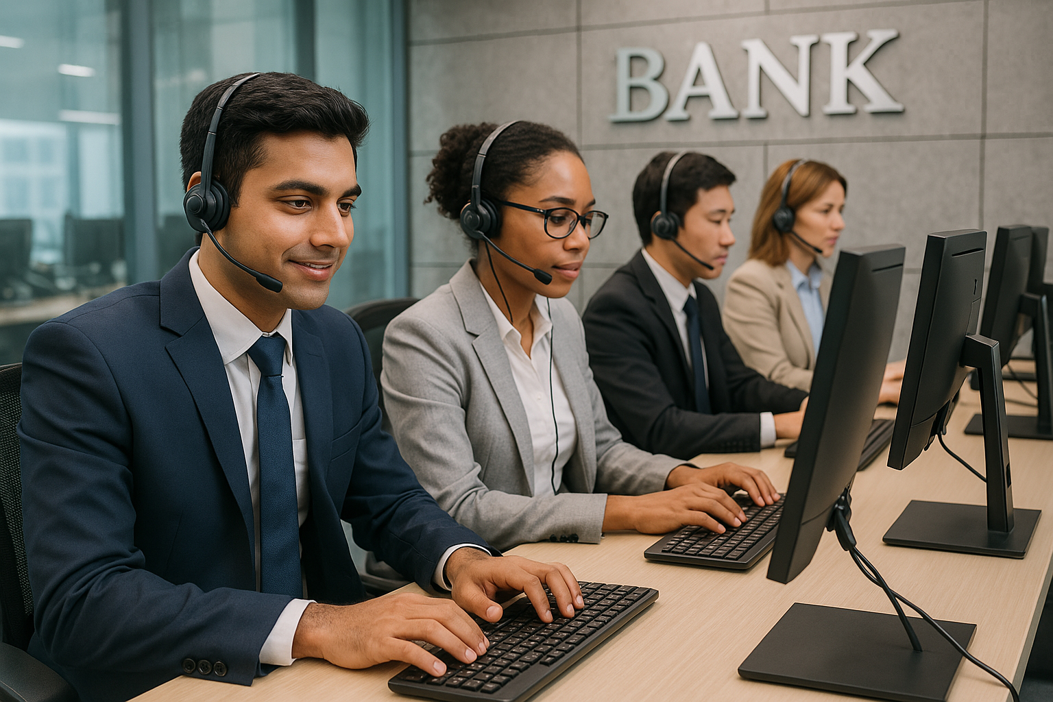 كول سنتر لخدمة العملاء في البنوك 