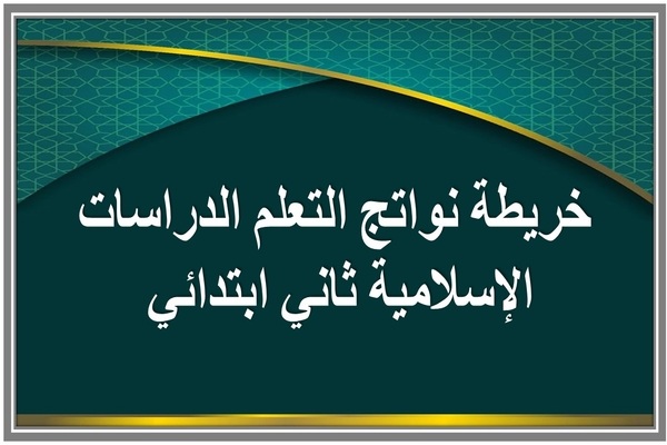 خريطة نواتج التعلم الدراسات الإسلامية ثاني ابتدائي