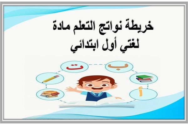 خريطة نواتج التعلم مادة لغتي أول ابتدائي 