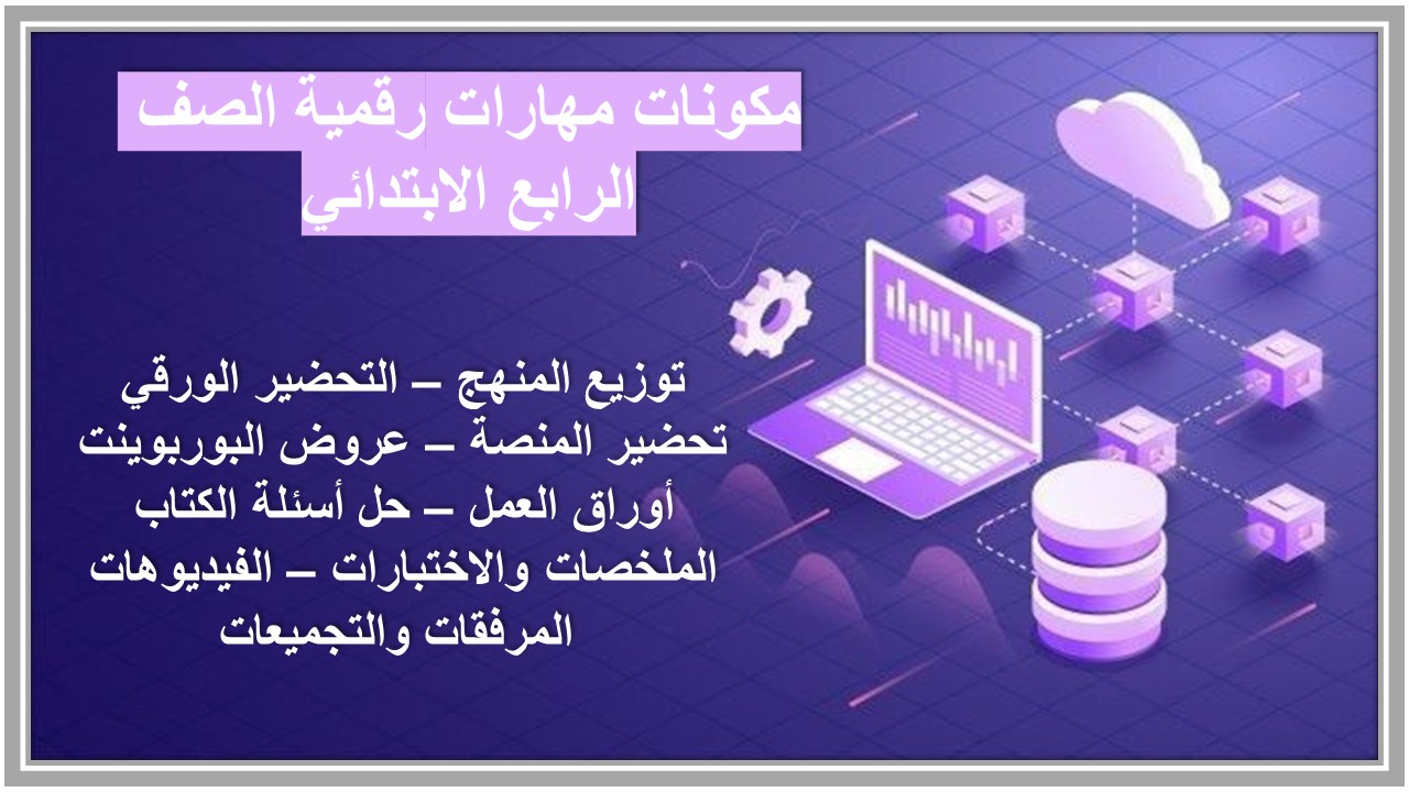 خريطة نواتج التعلم مهارات رقمية الصف الرابع الابتدائي