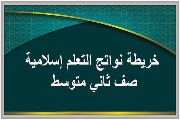 خريطة نواتج التعلم إسلامية صف ثاني متوسط 