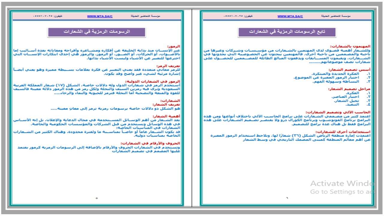 خريطة نواتج التعلم تربية فنية صف ثاني المرحلة المتوسطة