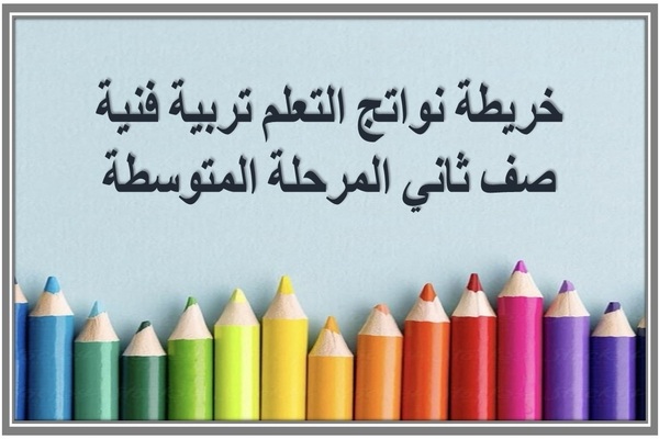 خريطة نواتج التعلم تربية فنية صف ثاني المرحلة المتوسطة