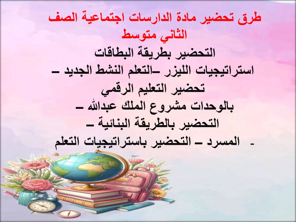 خريطة نواتج التعلم دارسات اجتماعية الصف الثاني متوسط