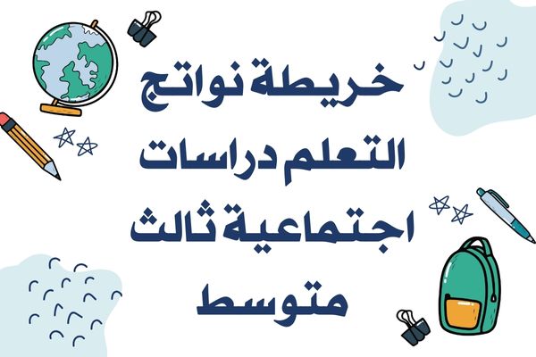 خريطة نواتج التعلم دراسات اجتماعية ثالث متوسط