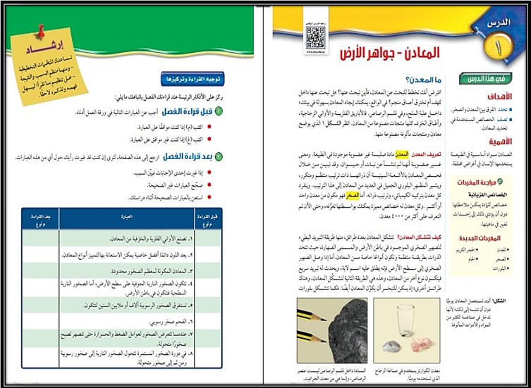 خريطة نواتج التعلم مادة العلوم للصف الأول المرحلة المتوسطة